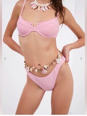 For Love & Lemons Pink Underwire Bikini Set